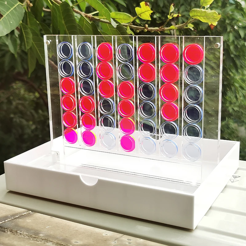 

Luxury custom acrylic chess game colorful chessboard acrylic connection four game sets
