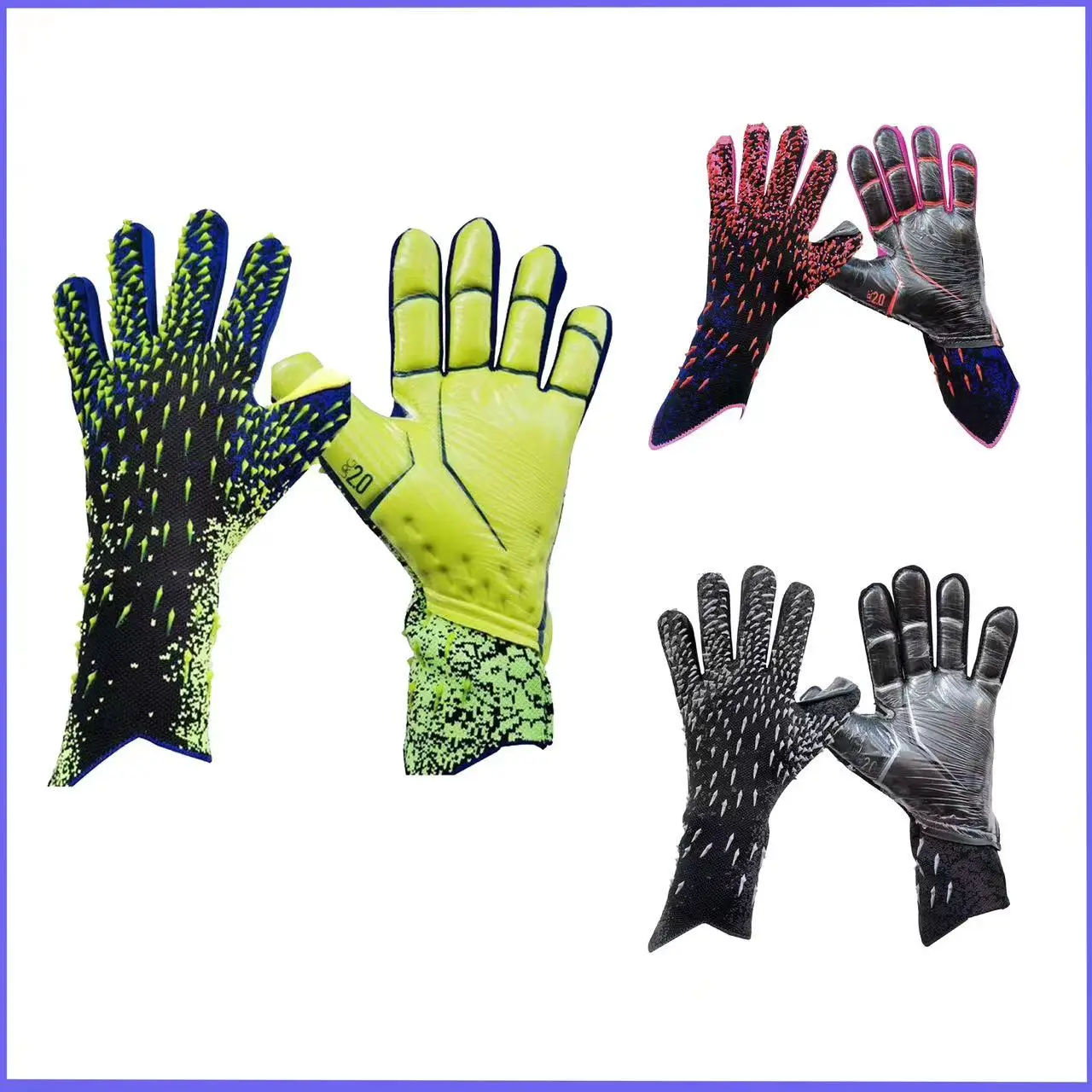 school students children adults thickened wear-resistant and anti slip latex football goalkeeper gloves dragon door training