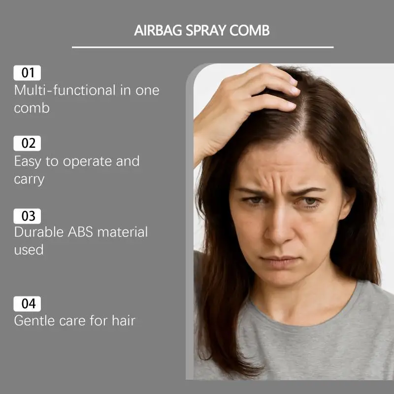 1Pcs Portable Mister Hair Water Mister Multi-functional Spray Cushion Brush Liquid Spraying Hair Brush Smoothing