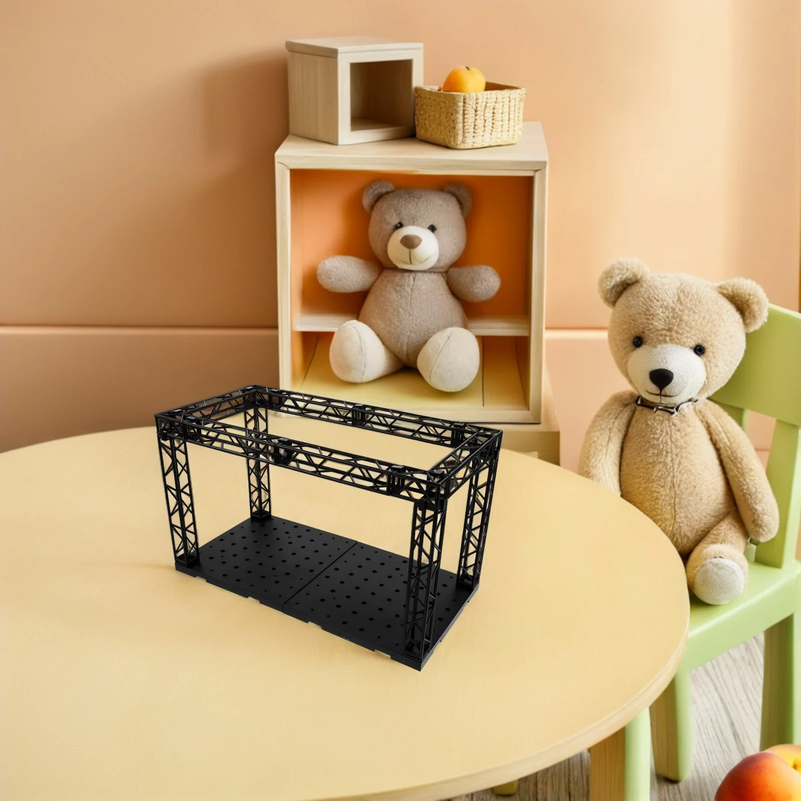 

Figure Display Case Desktop Showcase Box Stage Platform Storage Organizer Action Figure Stand Base for Office Desk