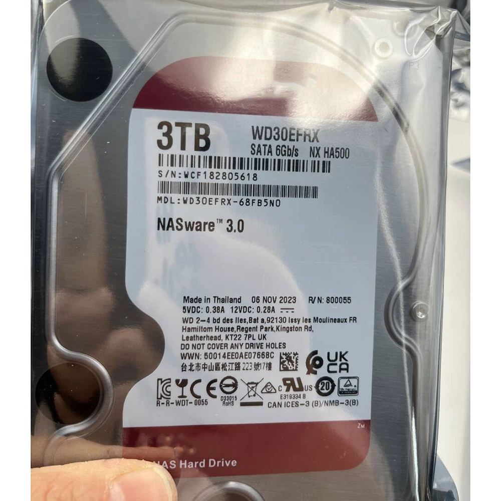 For WD30EFRX 5400RPM 64MB Mechanical Hard Disk NAS Red Disk 3TB SATA 3.5