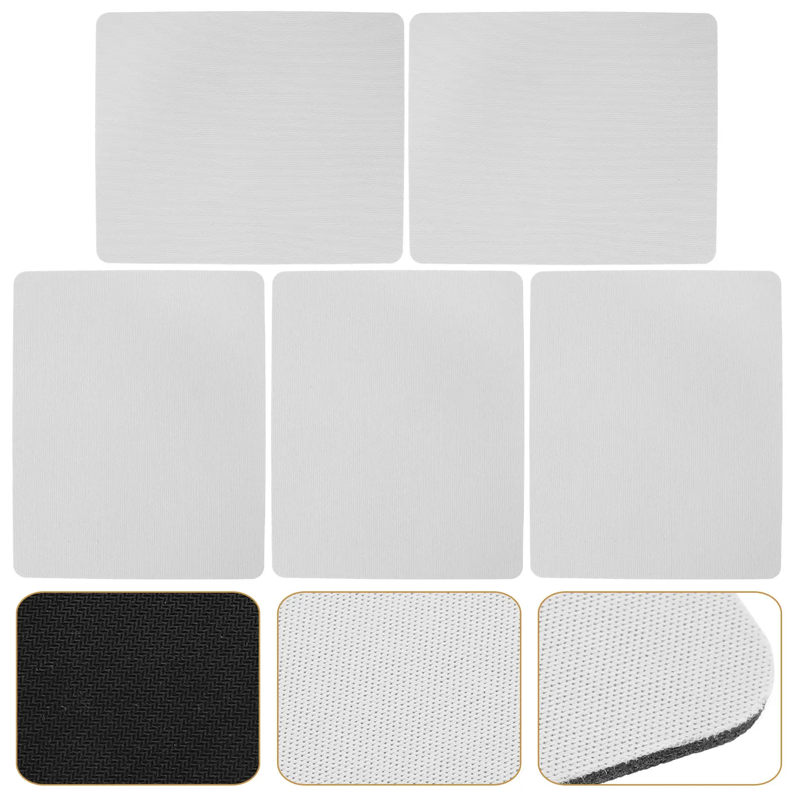 

5Pcs Mouse Pads Sublimation Blank Large Rubber Cloth Non-Slip Office Desk Mat for Gaming Computer Laptop Accessories