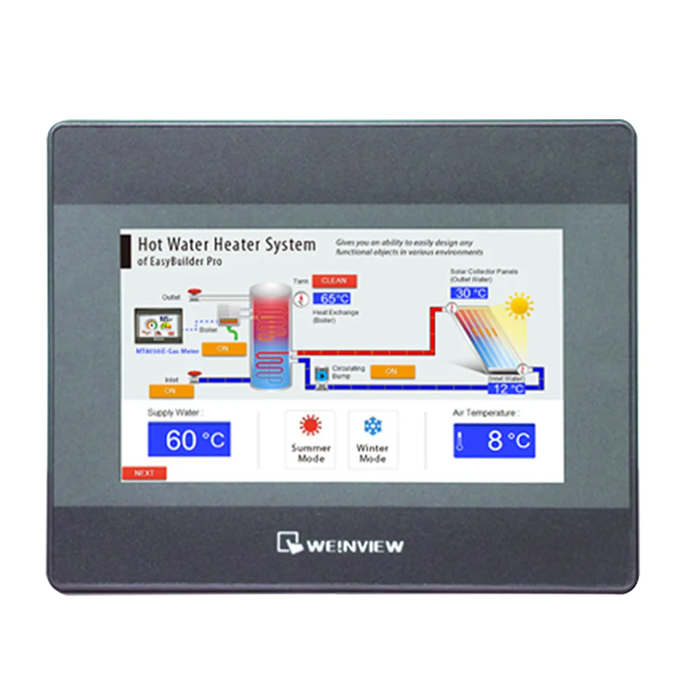 

Weinview tk6071ip 7inch Support multi-group formula, multi-window function