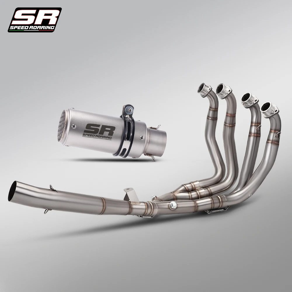 For GSX-1300R 2021-2025 Motorcycle Slip On Exhaust System Stainless Steel Header Pipe Tail Muffler Complete Escape Kit