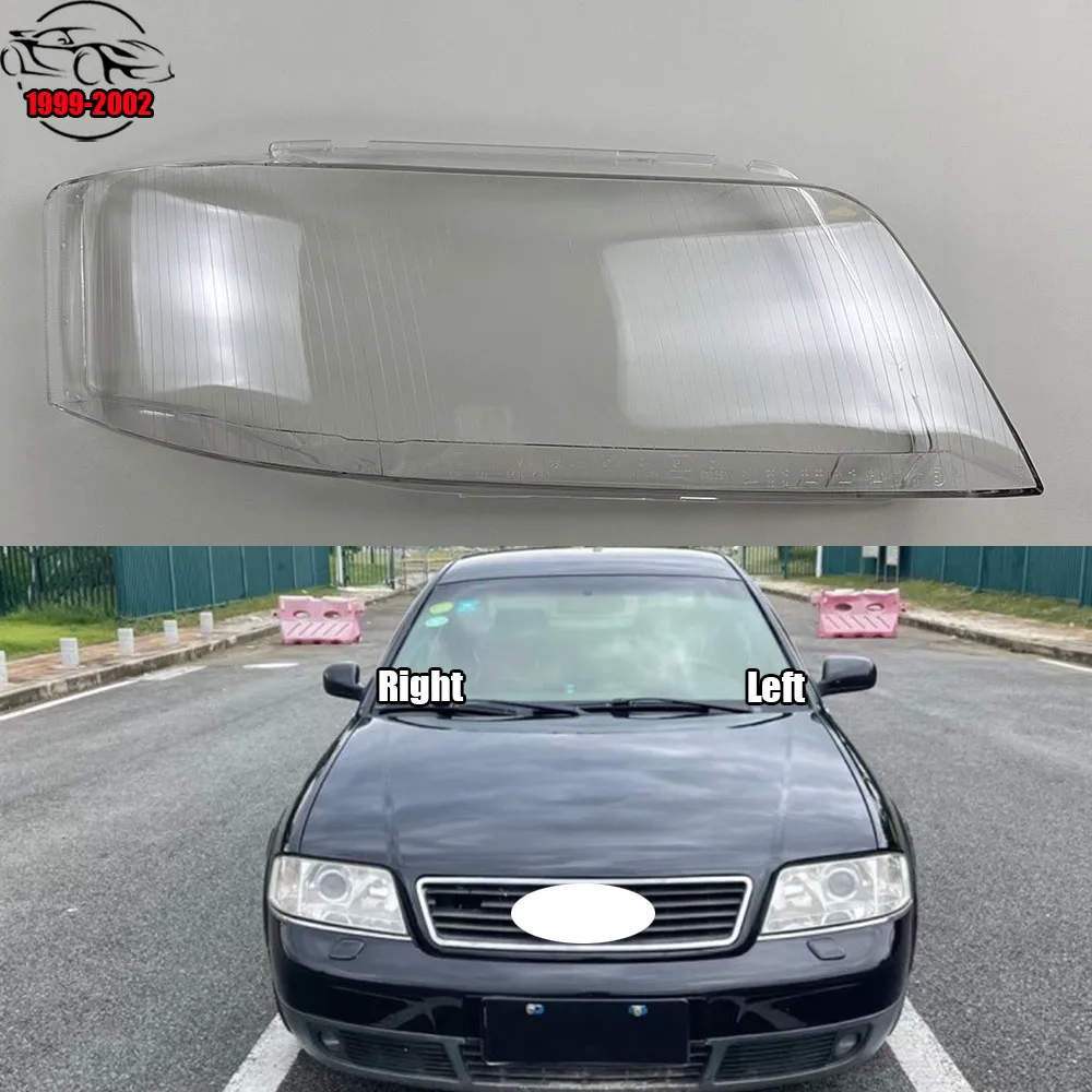 Dla Audi A6 C5 1999 2000 2001 2002 przezroczysta osłona reflektora reflektor Shell przezroczysta soczewka pleksi wymień oryginalny abażur