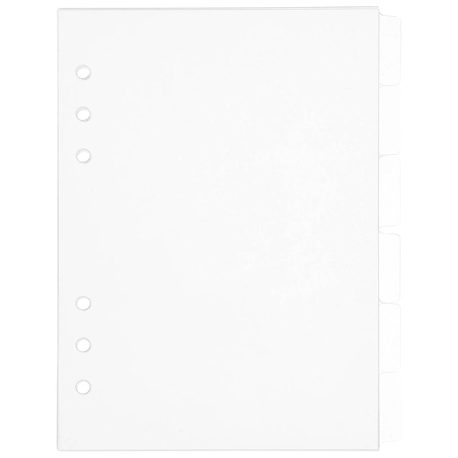 6 قطعة فواصل الموثق الاكريليك واضح إعادة الملء A5 غطاء للكمبيوتر الدفتري شفافة لتقوم بها بنفسك مجلة مخطط إدراج ورقة حامية دوامة #2