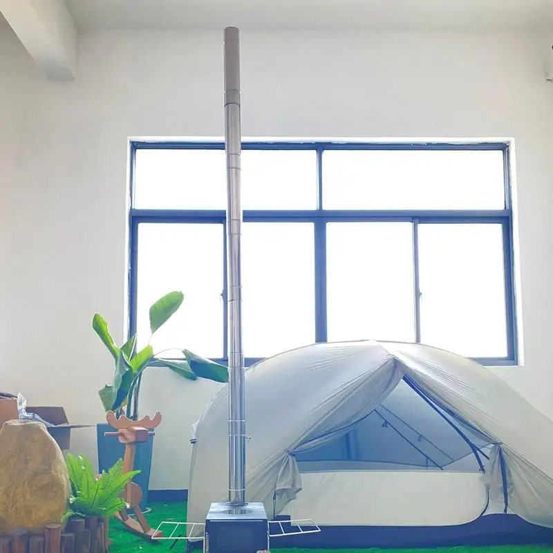 

Wood Stove Pipe Durable Stainless Steel Stove Chimney Pipe Chimney Spark Arrestor Fireplace Chimney Rain Caps 2.36 Inch Diameter