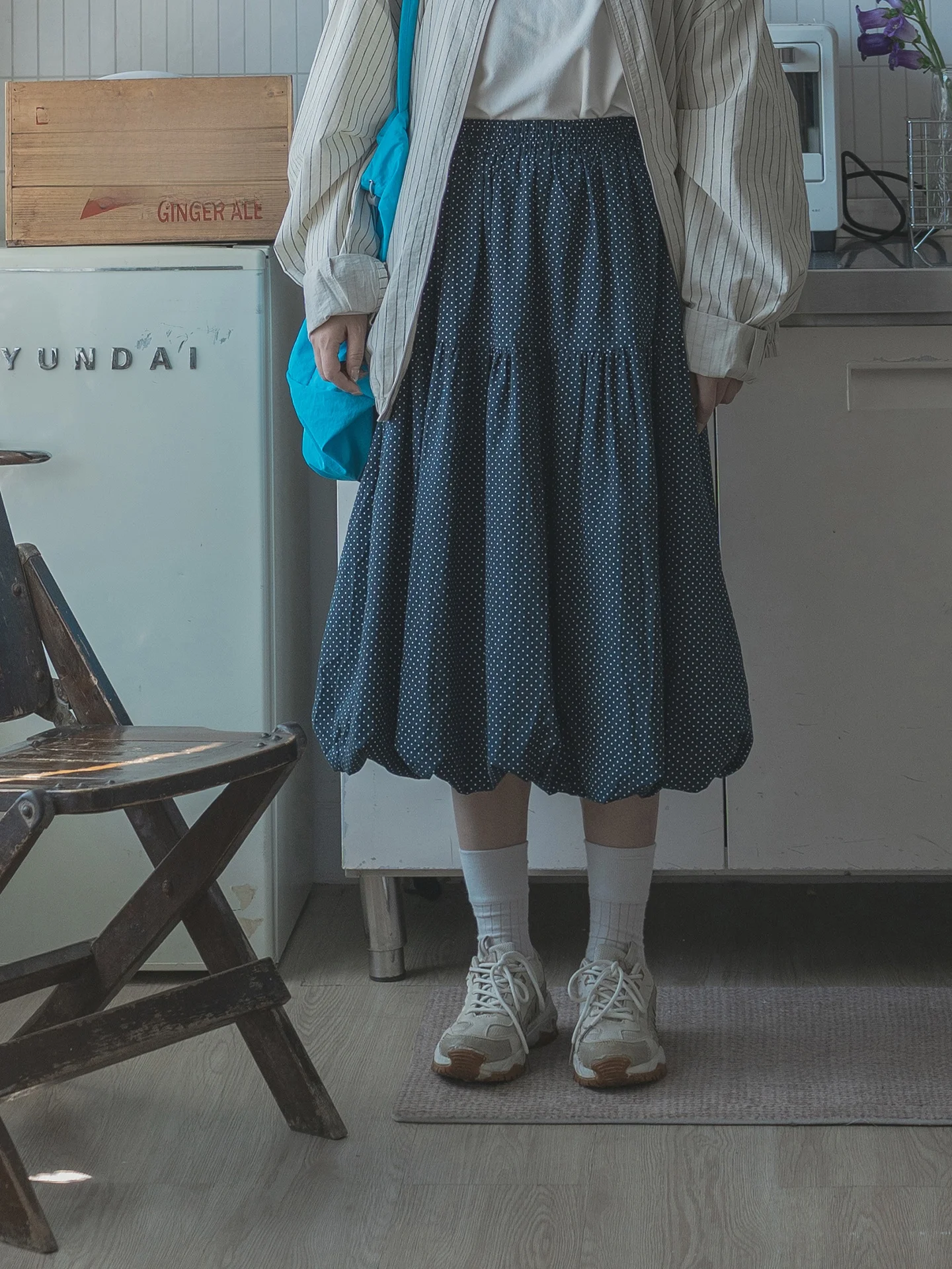 chic-spring-ballet-skirt-with-small-polka-dots-casual-loose-a-line-flower-bud-skirt-for-girls-polyester-cotton-blend