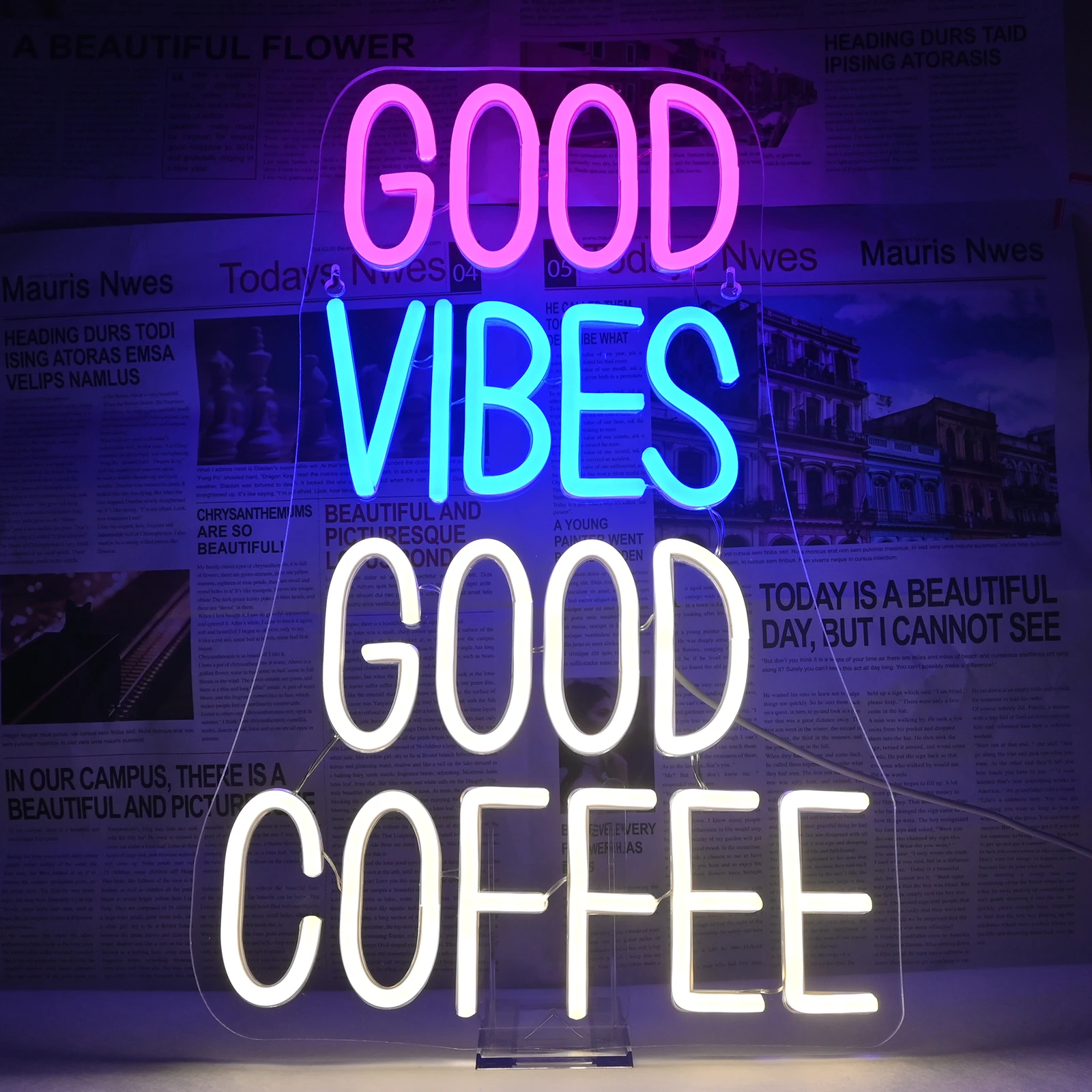 グッドバイブスグッドコーヒーネオンサイン-カスタム-ショップの壁飾り-5-12v-usb電源-調光可能-レストランの壁飾り-ホテル-コーヒーカフェ