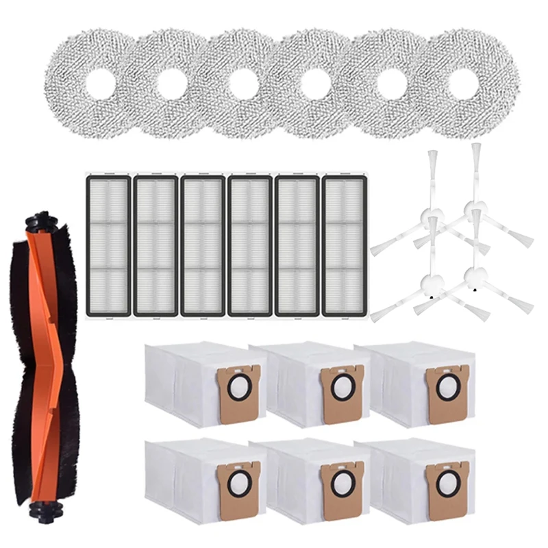 Accesorios para Robot aspirador Xiaomi X20 +/Plus X20, filtro de cepillo lateral, almohadillas para mopa, bolsas de polvo, piezas de repuesto