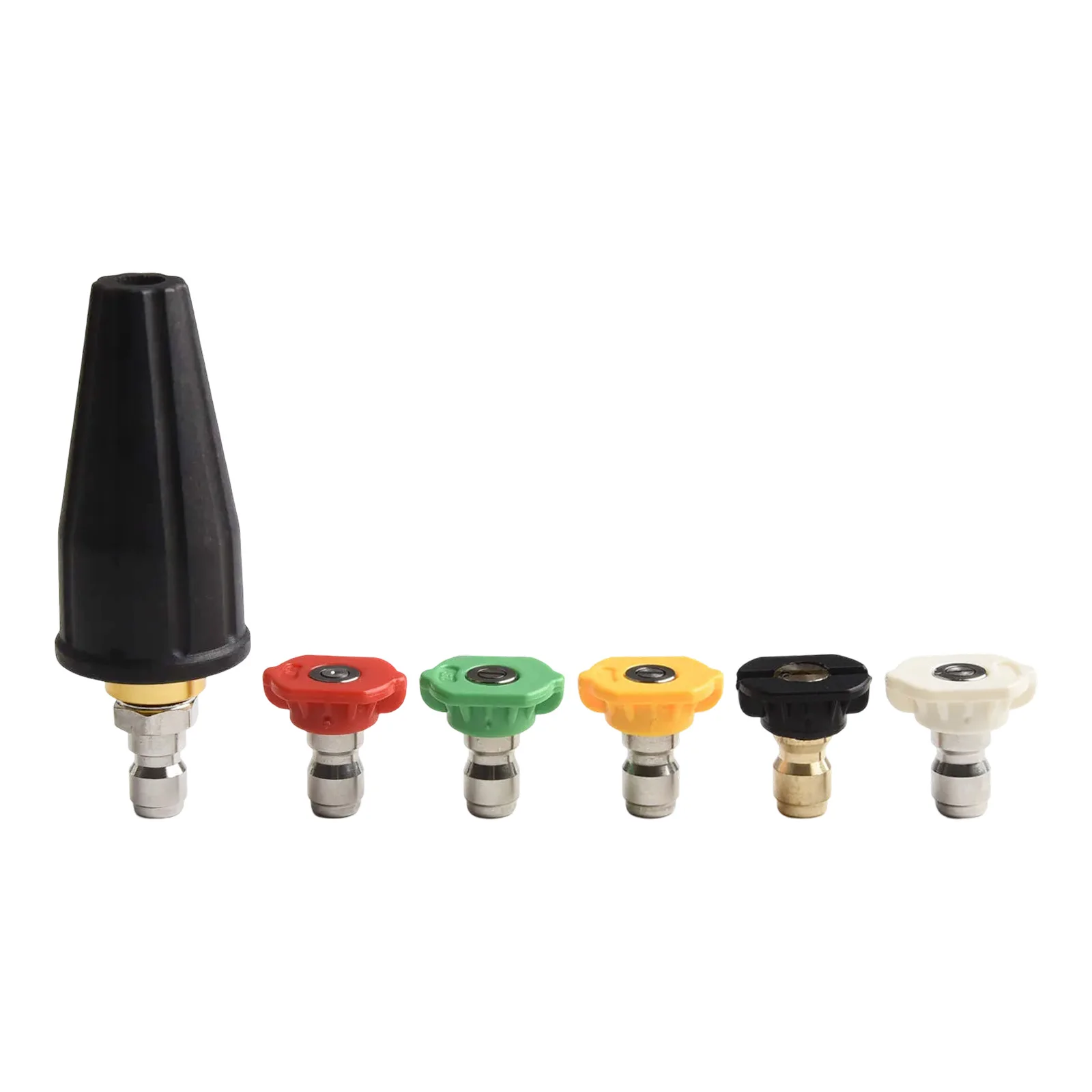 Turbo Nozzle Heavy Duty Rotating Nozzle with 5 Tips and 1/4 Quick Connect Fitting for 3600PSI For Pressure Washer