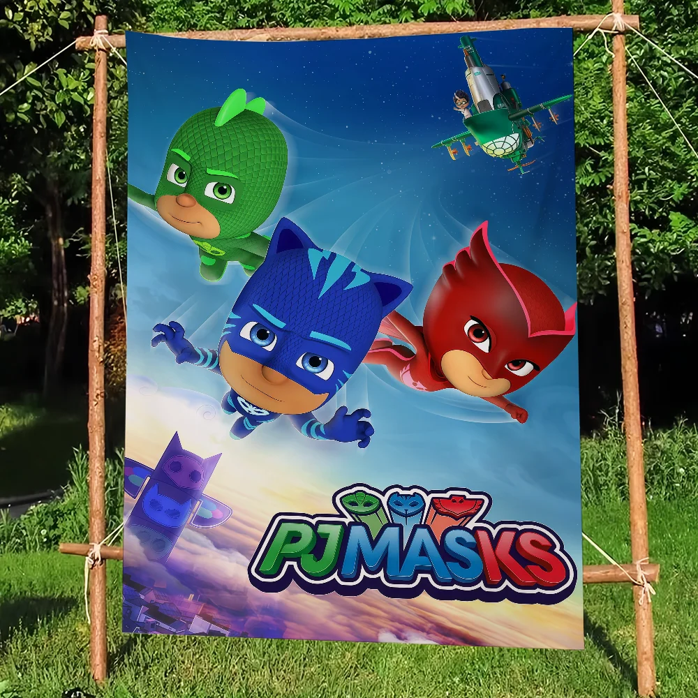 كارتون لطيف P-PJ M-أقنعة العلم لغرفة المعيشة المنزل النوم فن الديكور المنزل حفلة نزهة ديكور راية #6