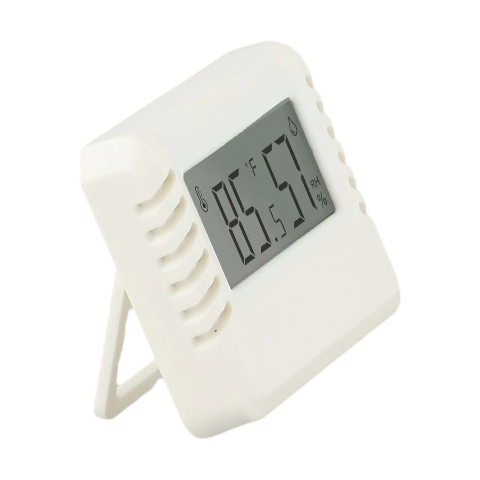 Indoor Digital Weather Station Temperature & Humidity Meter with Clear LCD Display & Flexible Mounting Options