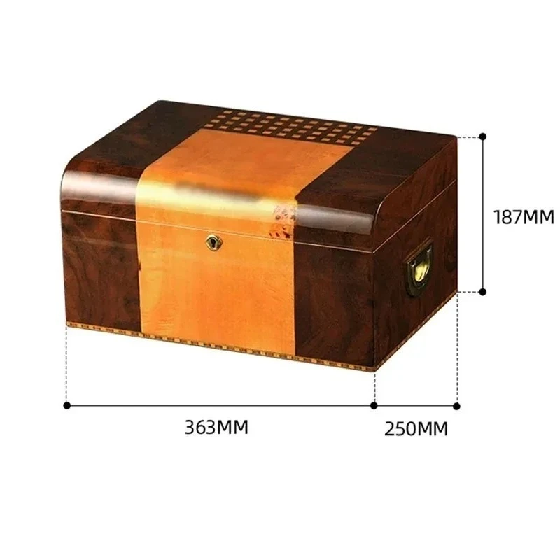 Hot Sale Cigar Box Spanish Cedar Wood Moisturizing Cigar Box Piano Baking Varnish Double Layer Large Capacity
