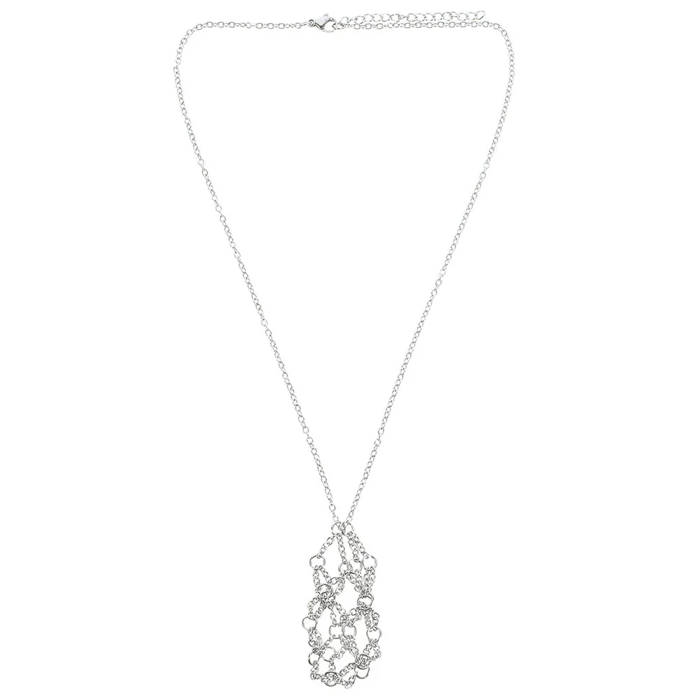 

Hollow Crystal Holder Necklace Cage Metal Jewelry Diy Craft Crystal Stone Holder For Necklaces Hanging Display Beads
