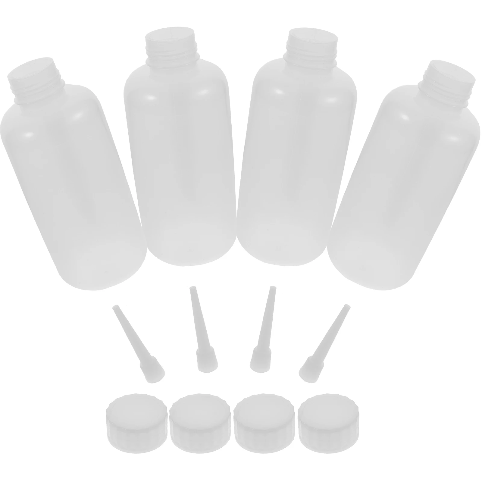 

4pcs Wash Bottles Safety Plastic Squeeze Bottle Set Leak-Proof PE Spray for Lab Cleaning Storage Plant Watering