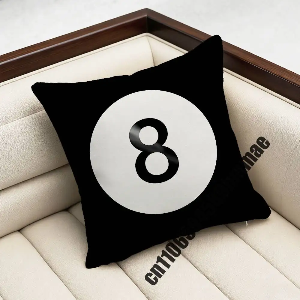 

For 8 ball Lucky 8ball Throw Pillow Case Sham 45x45cm 40x40cm Square Car Pillowcase Pad Cushion Cover