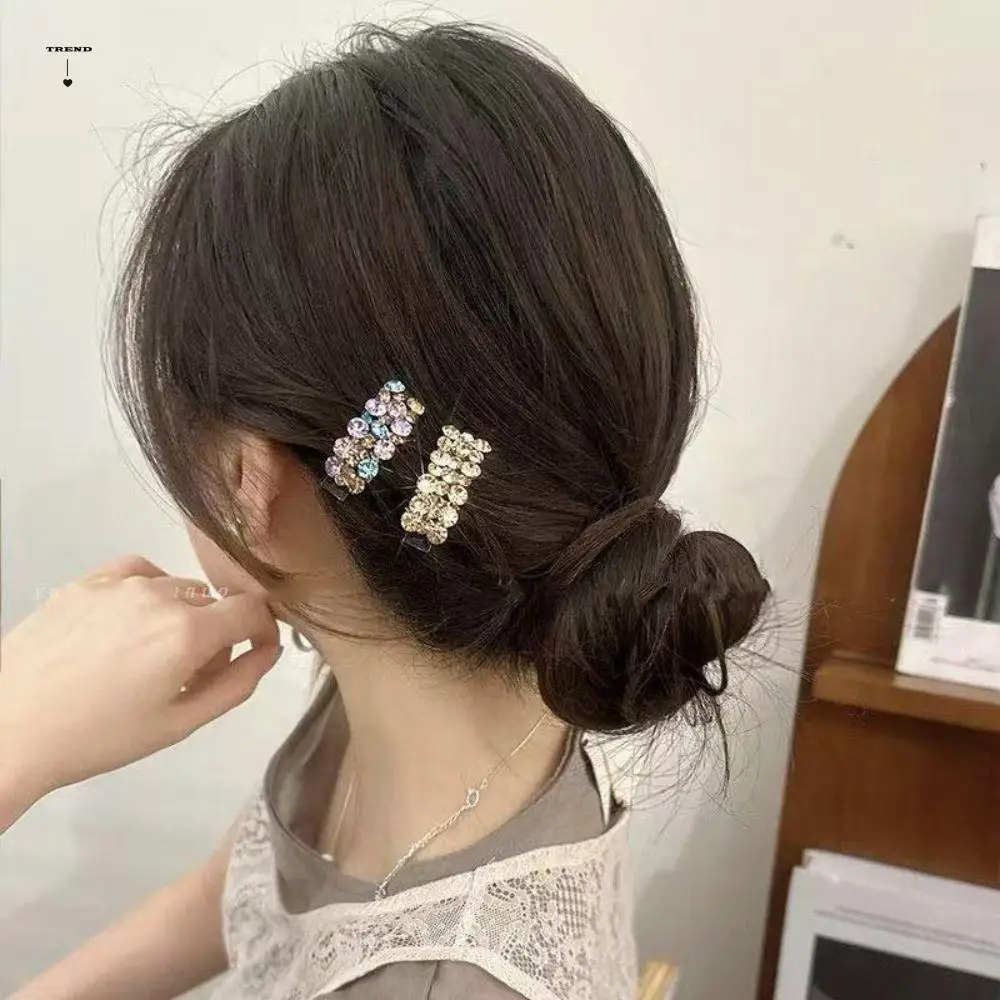 

Simple Rhinestones Colorful Rhinestones Hairpin Shiny Duckbill Clip Cute Hair Clip Headwear Blingbling Zircon Hairpin Daily