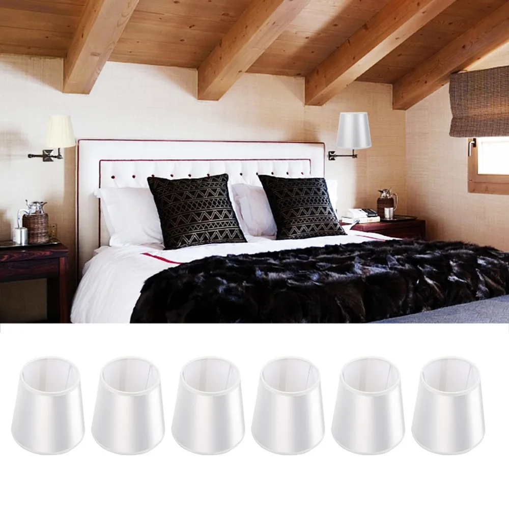 6pcs-modern-fabric-wall-light-chandelier-barrel-shape-clip-on-light-fixture-fabric-lamp-shade-living-room-decoration