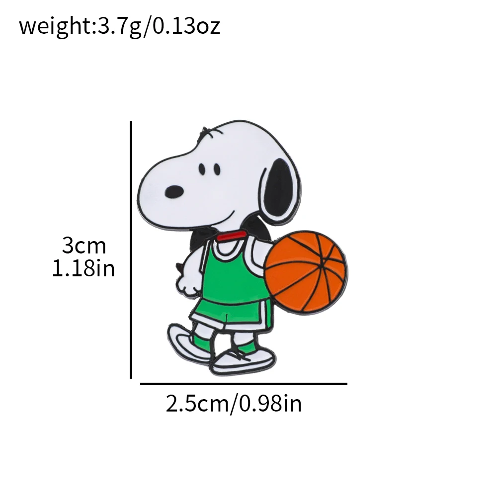 Snoopy Enamel Pin Collection - Cute Cartoon Dog Brooch in Various Outfits Pilot Chef Ski Pilot Lapel Pin Badge Kawaii Style