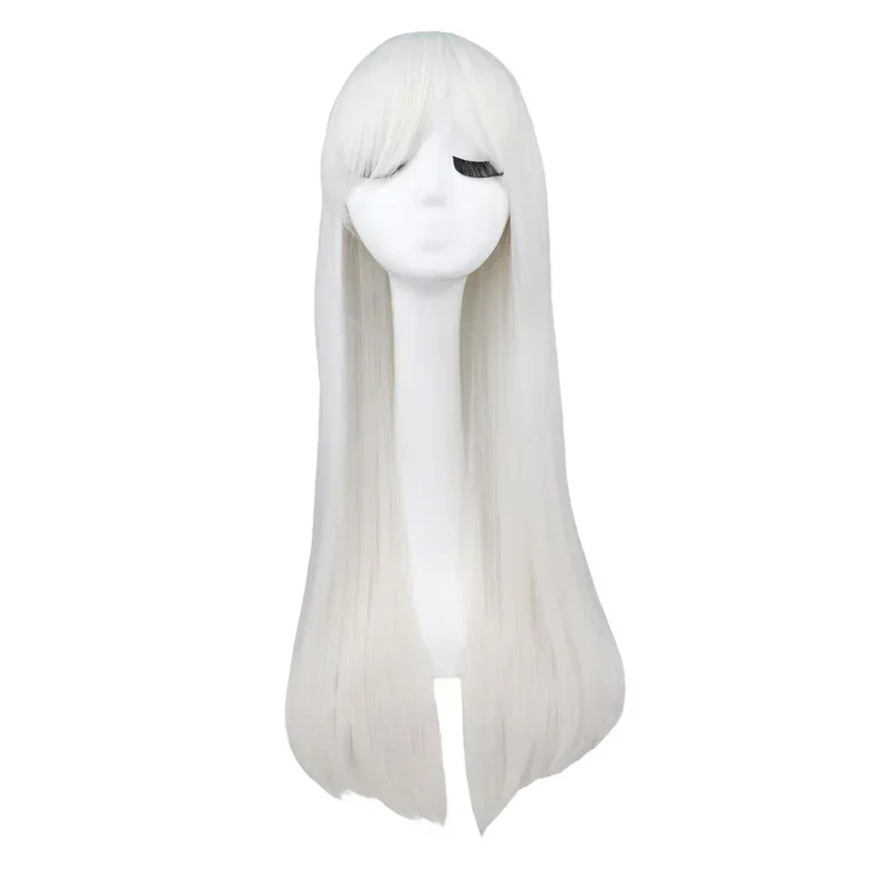 QQXCAIW 80cm Long Straight Cosplay Wig Women Anime Costume Party Black Red Ombre Heat Resistant Synthetic Hair Wigs