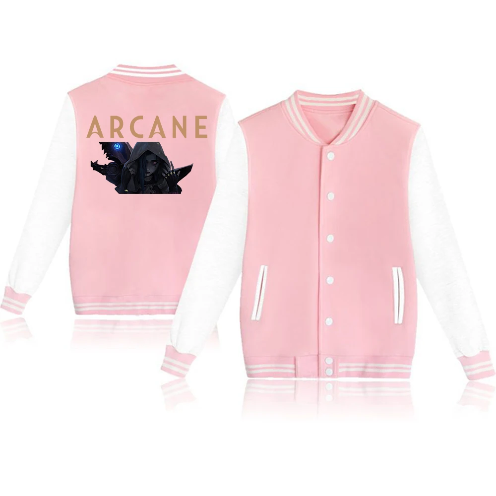 Jinx Aracne Season 2 Color Blocked Sleeved Baseball Jacket Classic Style