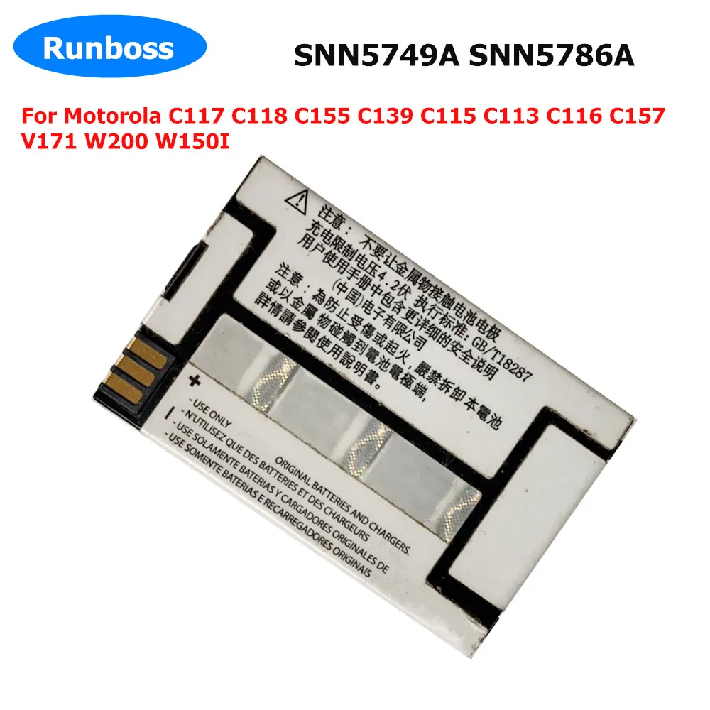 Новый аккумулятор 920 мАч SNN5749A SNN5786A для Motorola C117 C118 C155 C139 C115 C113 C116 C157 V171 W200 W150I