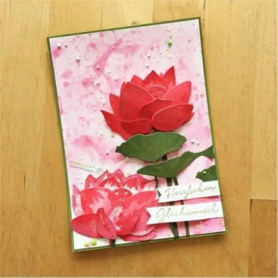 Lotus Flower Metal Cutting Dies Stencil Scrapbooking Diy Album Stamp Paper Card Embossing Decor Craft Knife Mould