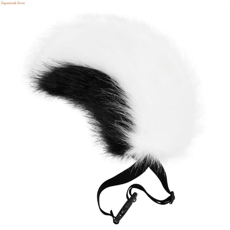 

Q5WE Flexible Plush Costume Tail for Various Scenarios Easy Wear Clean Strong Construction Tail for Cosplay Halloween Party