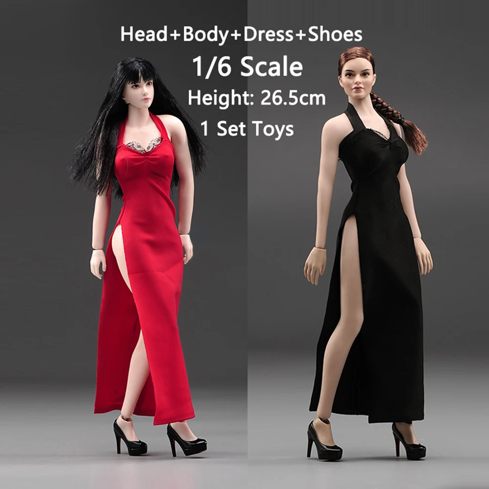 

ANT 1/6 Large Bust Seamless Female Doll 12 Inches Super Soft Pale Suntan Female Action Figure Body With Head&Clothes&Shoe Set
