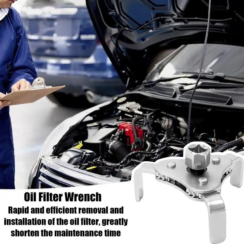 Oil Filter Wrench Adjustable 3 Jaw Wrench Change Set Sturdy Oil Filter Claw Change Set Car Accessories For SUVs Buses