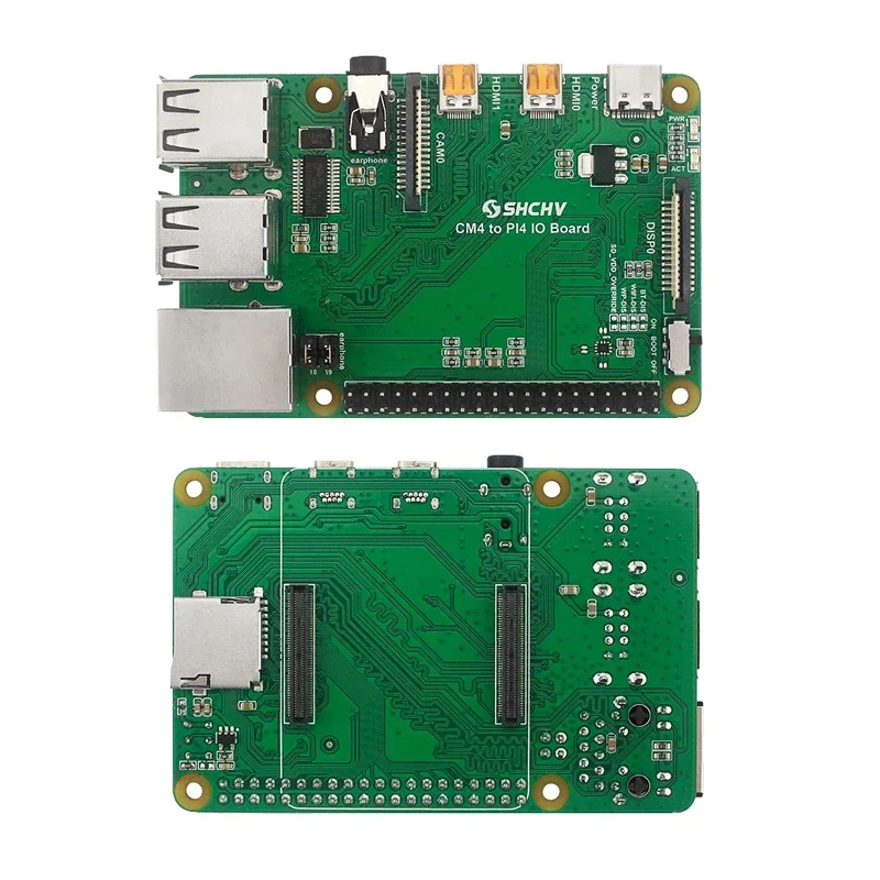 Raspberry Pi CM4 to Pi4 Adapter IO Board Same Size & Interfaces with Raspberry Pi 4 Expansion Board Optional Case Fan