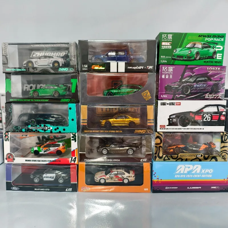 In Stock 1:64 Scale Exhibition Limited Edition Series Exquisite Diecast Model Car, Hobby Collectible Display Ornament