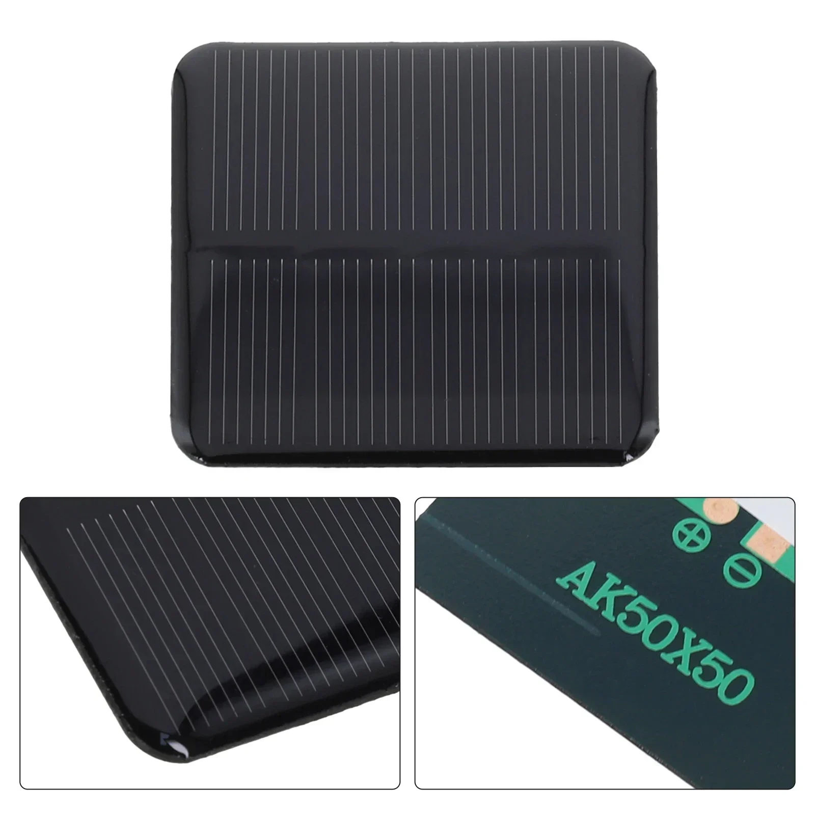 Photovoltaic Panel Solar Charging Panel 0.32W 50*50*2.6mm Black Polysilicon Excellent Service Life High Quality