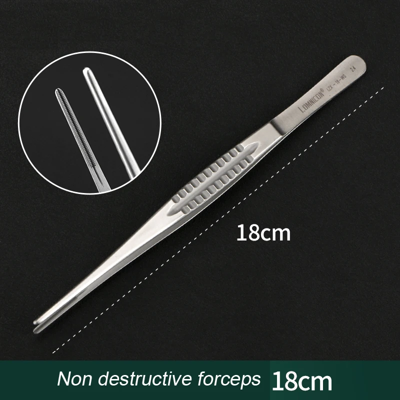 Non invasive forceps with groove teeth for cardiovascular surgery forceps