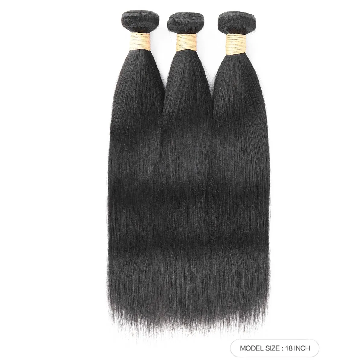 12A ياكي شعر طبيعي مفرود 3 حزم 100% غير المجهزة شعر بشري لعذراء نسج ملحقات للنساء اللون الأسود الطبيعي