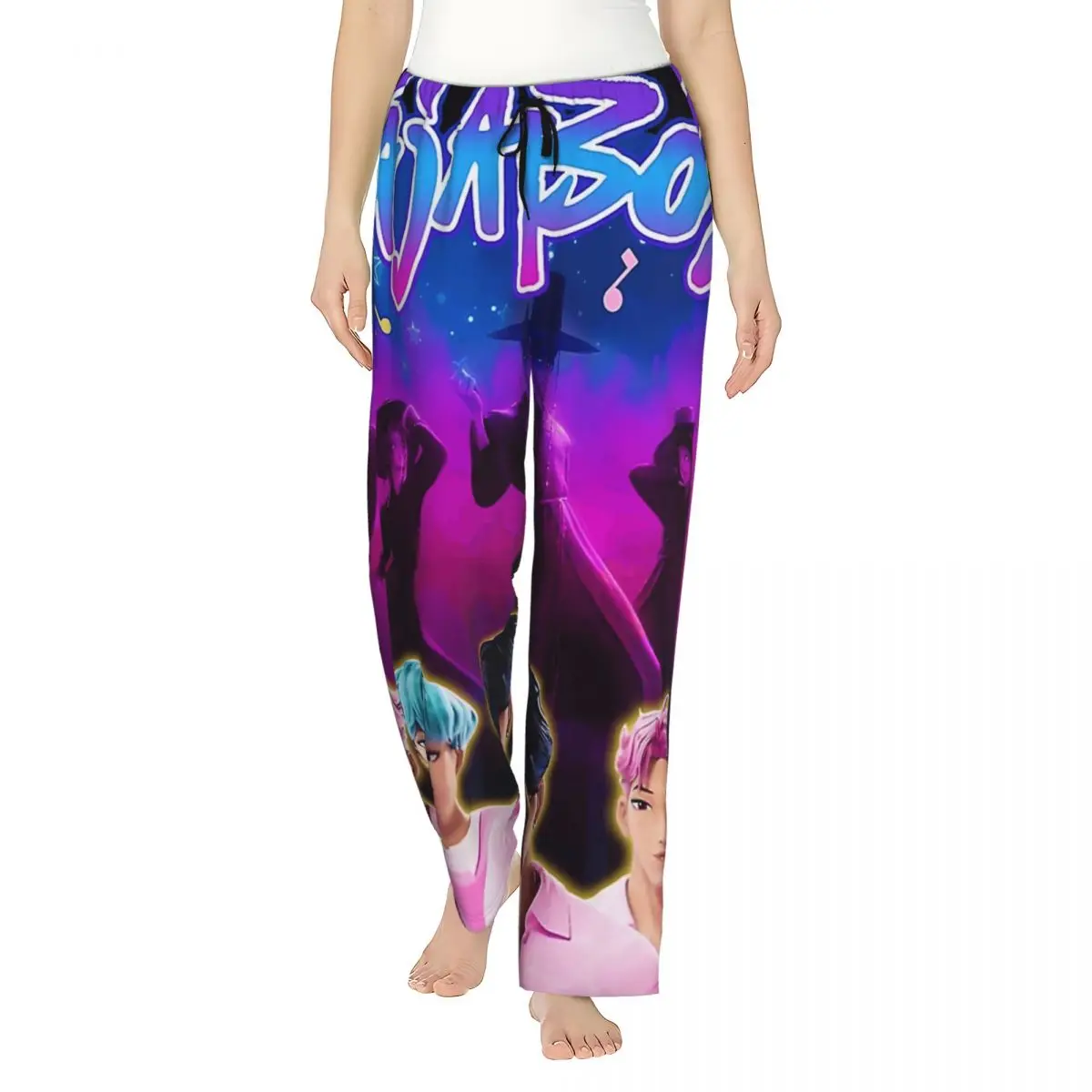 

Pajama Pants Kpop Demon Hunters Star By Saja Boys Homewear Autumn Soft Warm Pajamas Lady Vintage Room Pattern Homewear