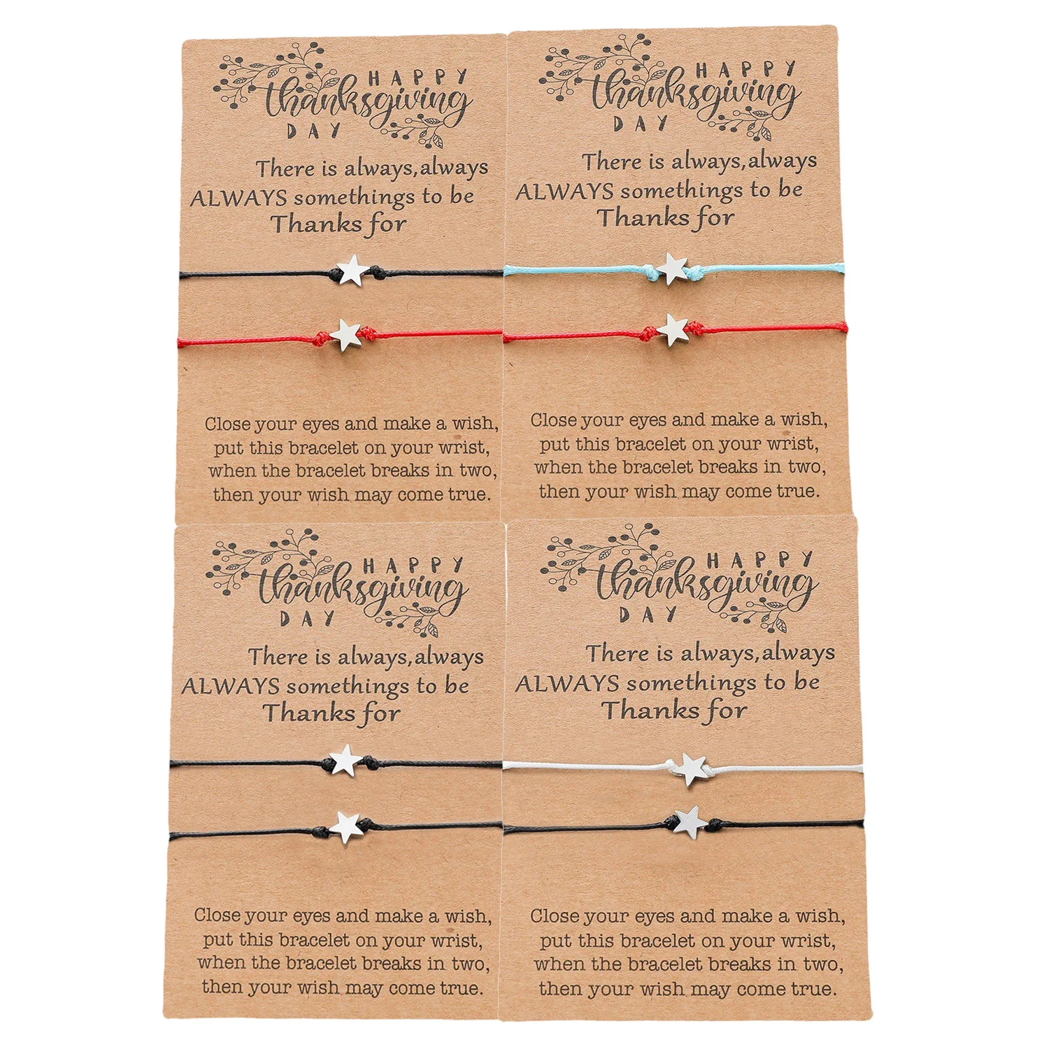 New pentagram Wax Knitted Bracelet Versatile Thanksgiving Day Ornaments Handwear 2 sets Gift Wholesale
