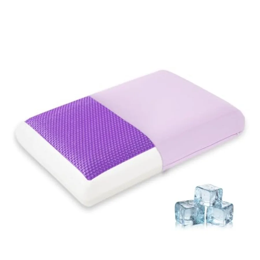 

Cooling Pillow for Sleeping Gel Memory Foam Pillow with Reversible Cover Neck Support for Side Back and Stomach Sleepers Remova