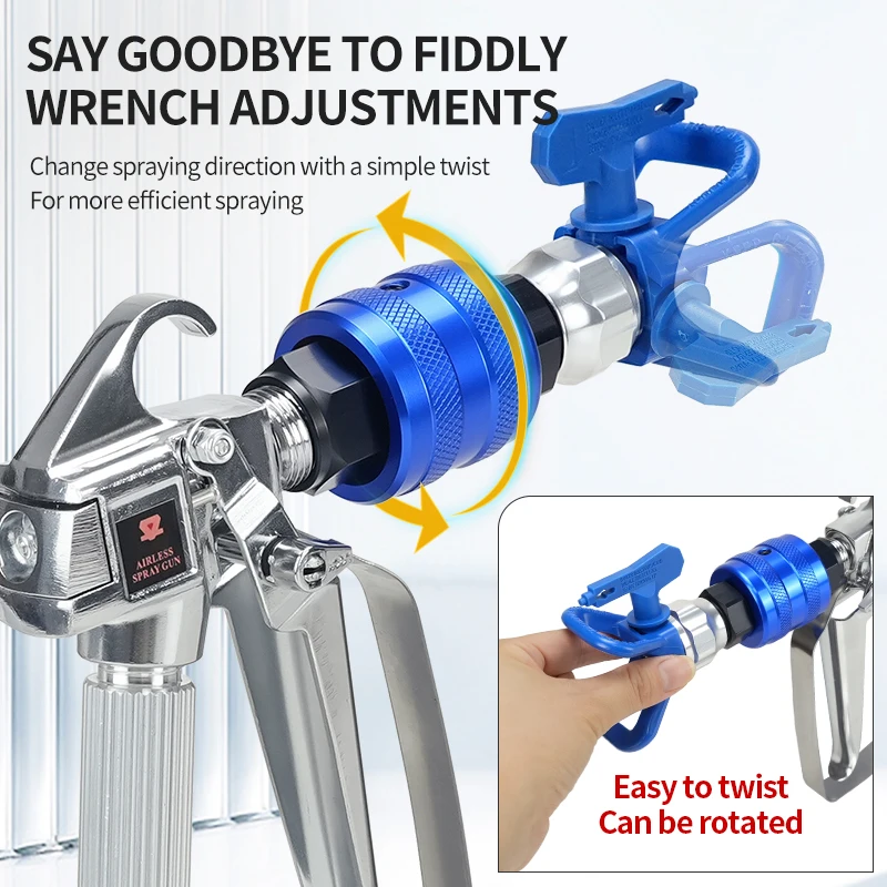 360° Rotation Spray Gun Conversion Kit with 815 Sprayer + 30/50cm Extension Rod & Nozzles for Airless Paint Sprayer Accessories