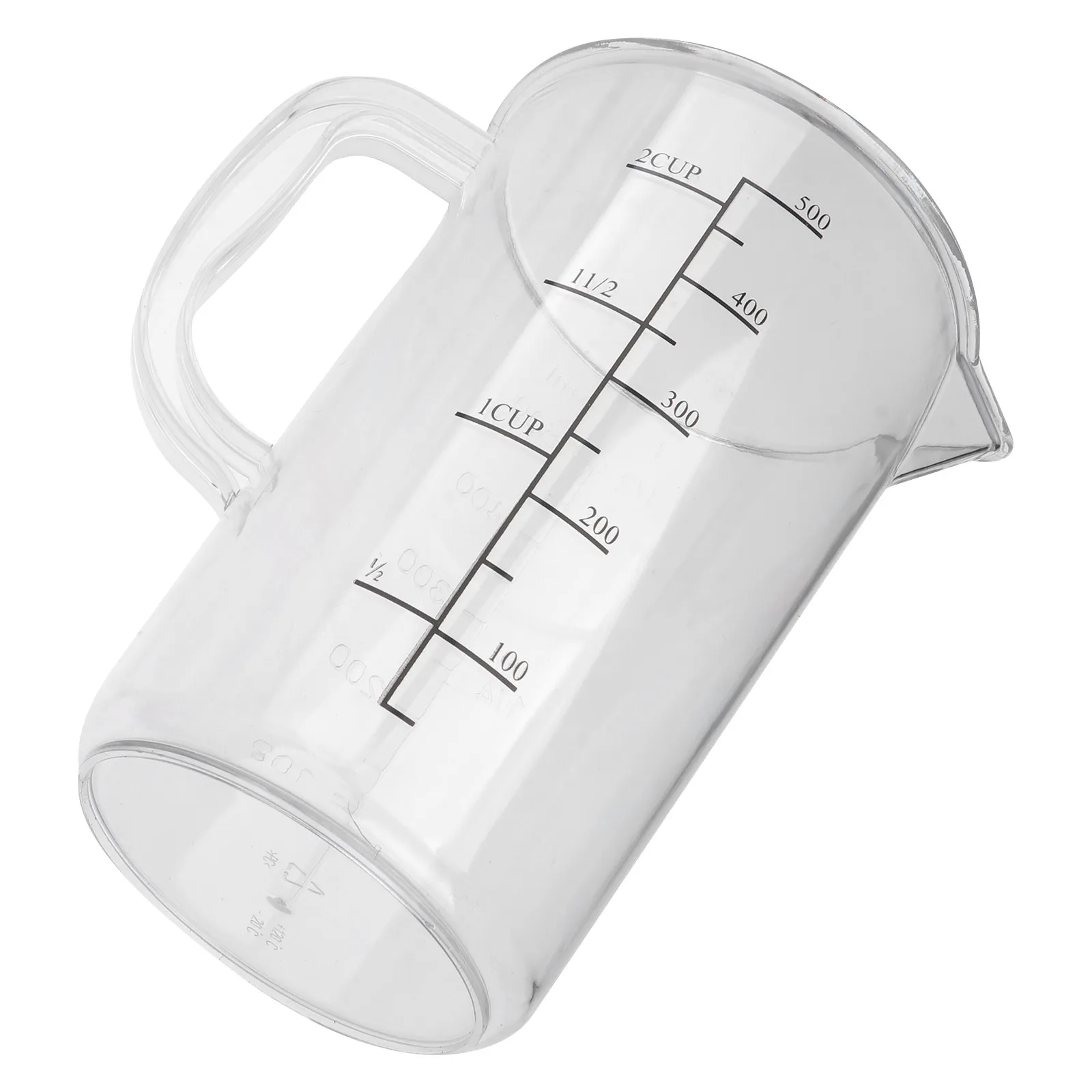 

Мерный стакан пластиковый 500 мл, прозрачный, для кухни и выпечки, с гладким V-образным носиком, для приготовления напитков и кофе своими руками