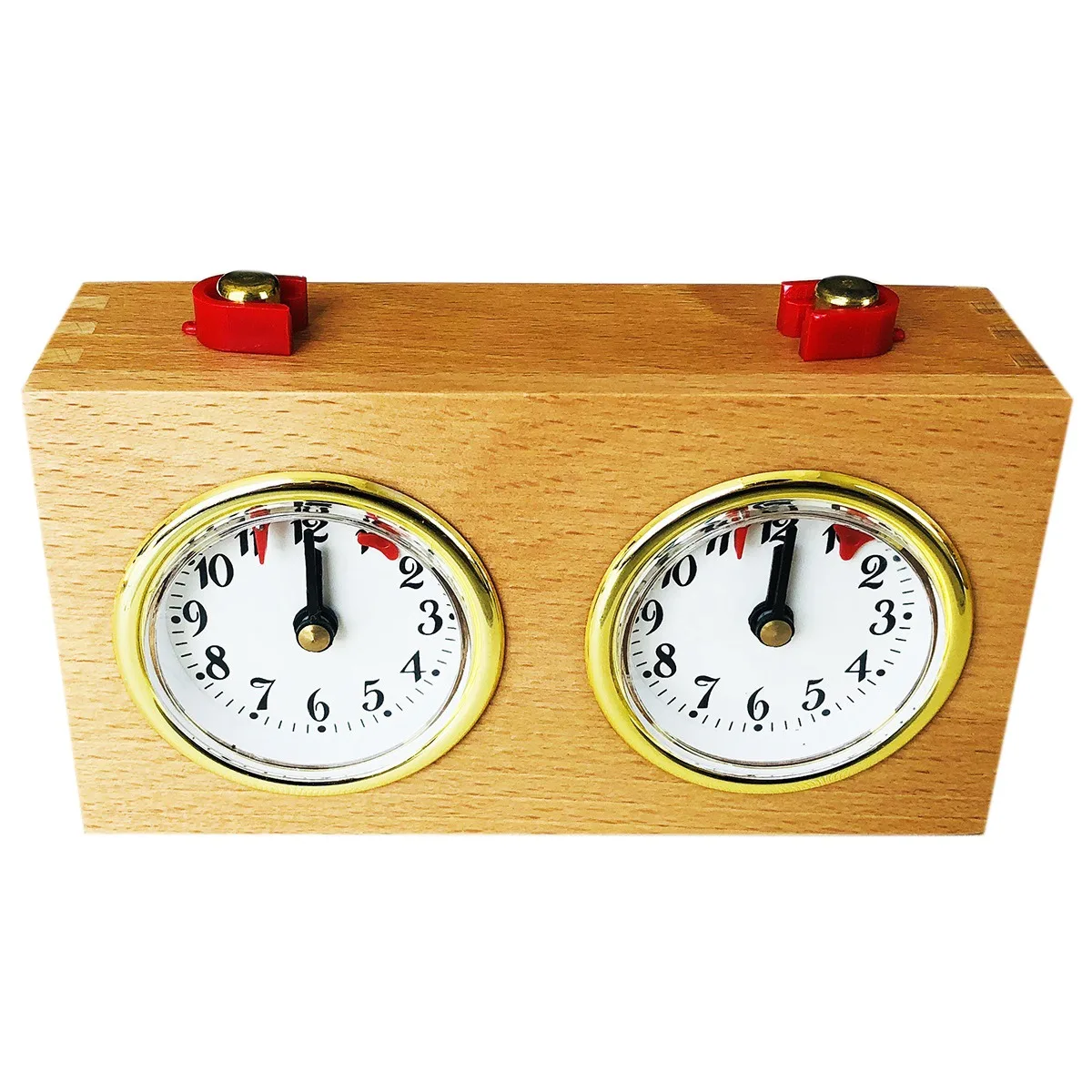 Wooden Chess Timer Tournament Competition Game Chess Clock Timer Gift Wind-Up Mechanical Accessories for Board Games