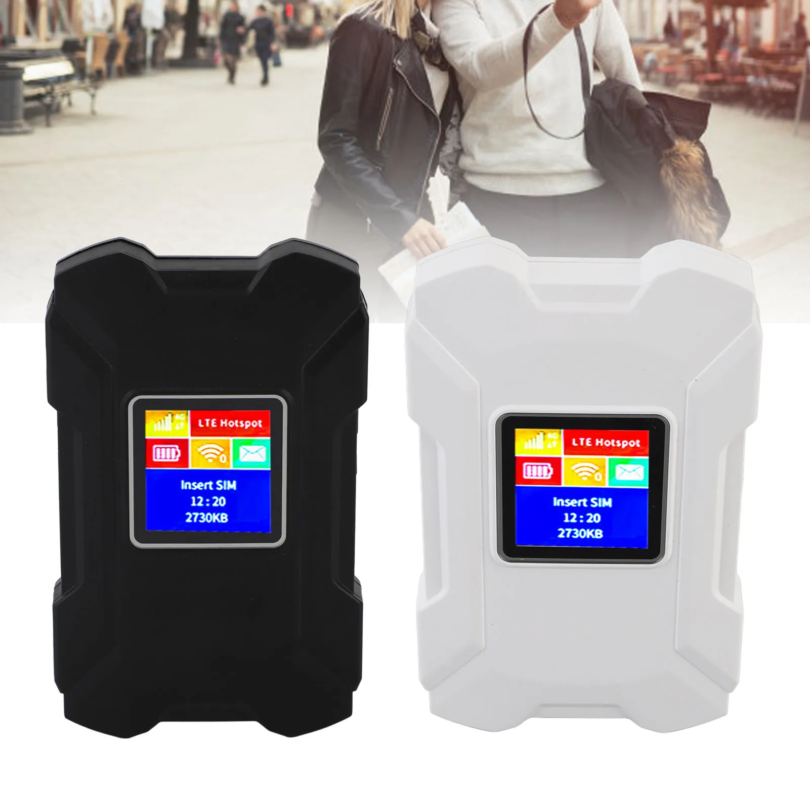 

Mobile Hotspot Router Support Up To 32 Users 1.44in Color Screen Compact 4G LTE Portable Router with SIM Card Slot for Office