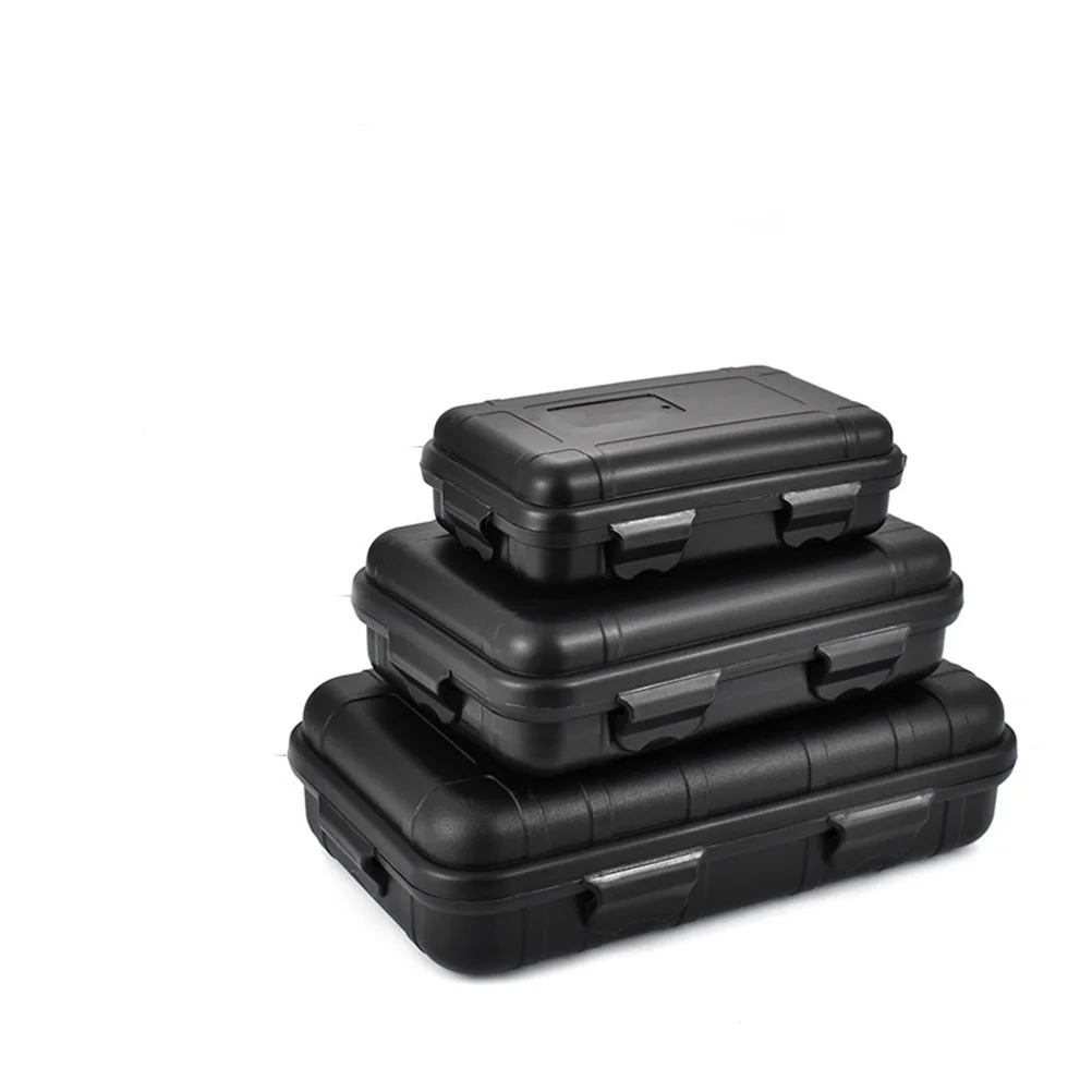

Waterproof Survival Outdoor Emergency Tool Storage Case Multifunction Portable Lightweight Black For Explorer Camper Defender