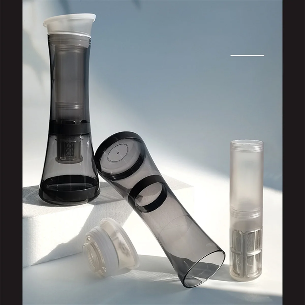 Кофеварка холодного заваривания с герметичной крышкой, фильтром из нержавеющей стали, многоразовый дозатор кофе со льдом для домашнего и офисного использования B