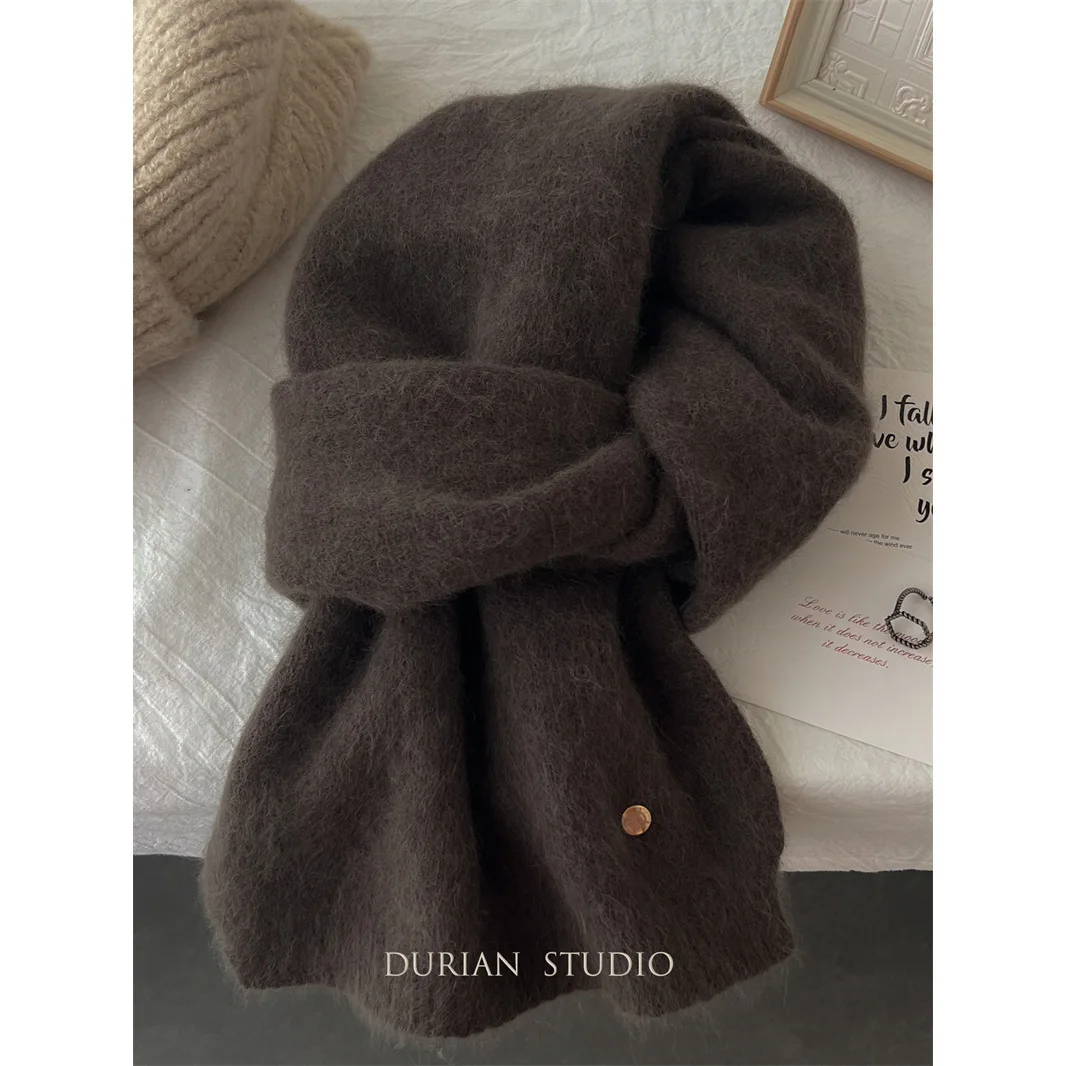 High‑Grade Fluffy Wool Neck Scarf, Chic Warm Raccoon Velvet Shawl, All‑Match Winter Accessory For Women, Present‑Ready
