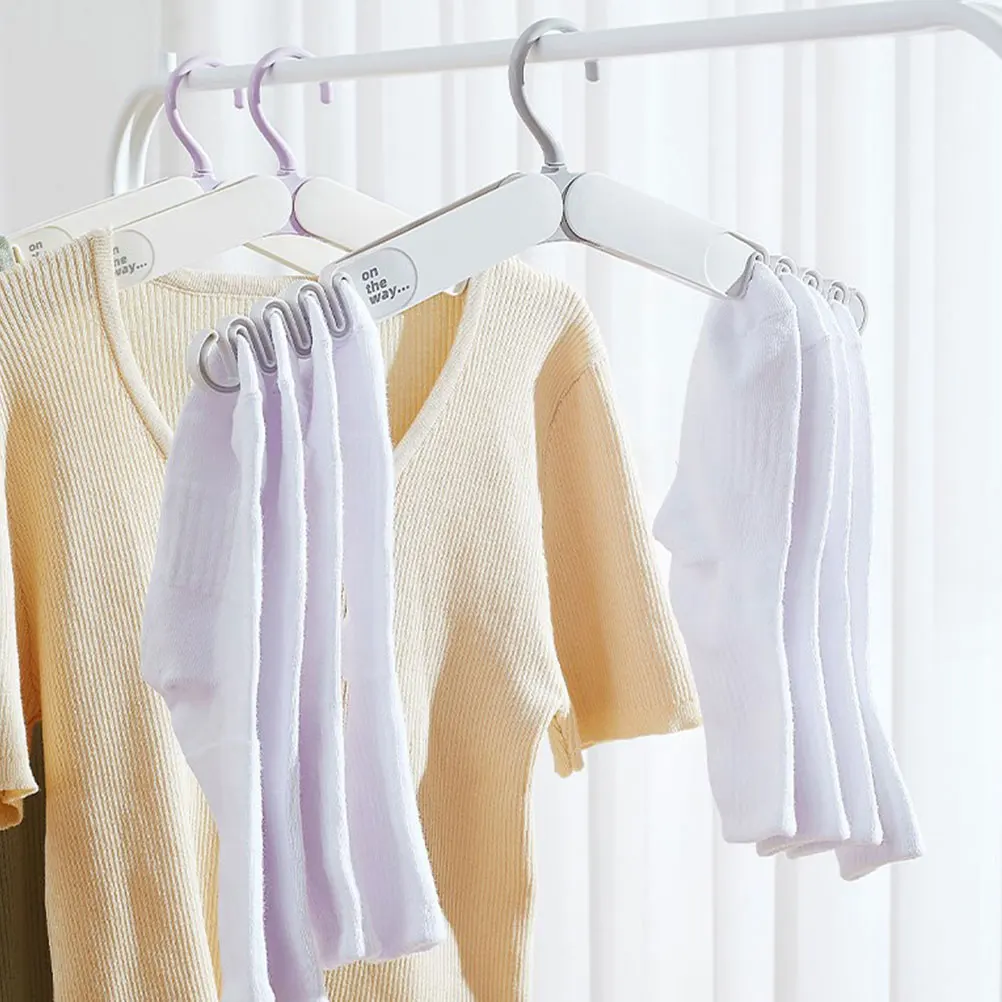 

Foldable Portable Collapsible Clothes Hangers Space Saving Lightweight Plastic Hangers for Travel Laundry Drying Rack Pants