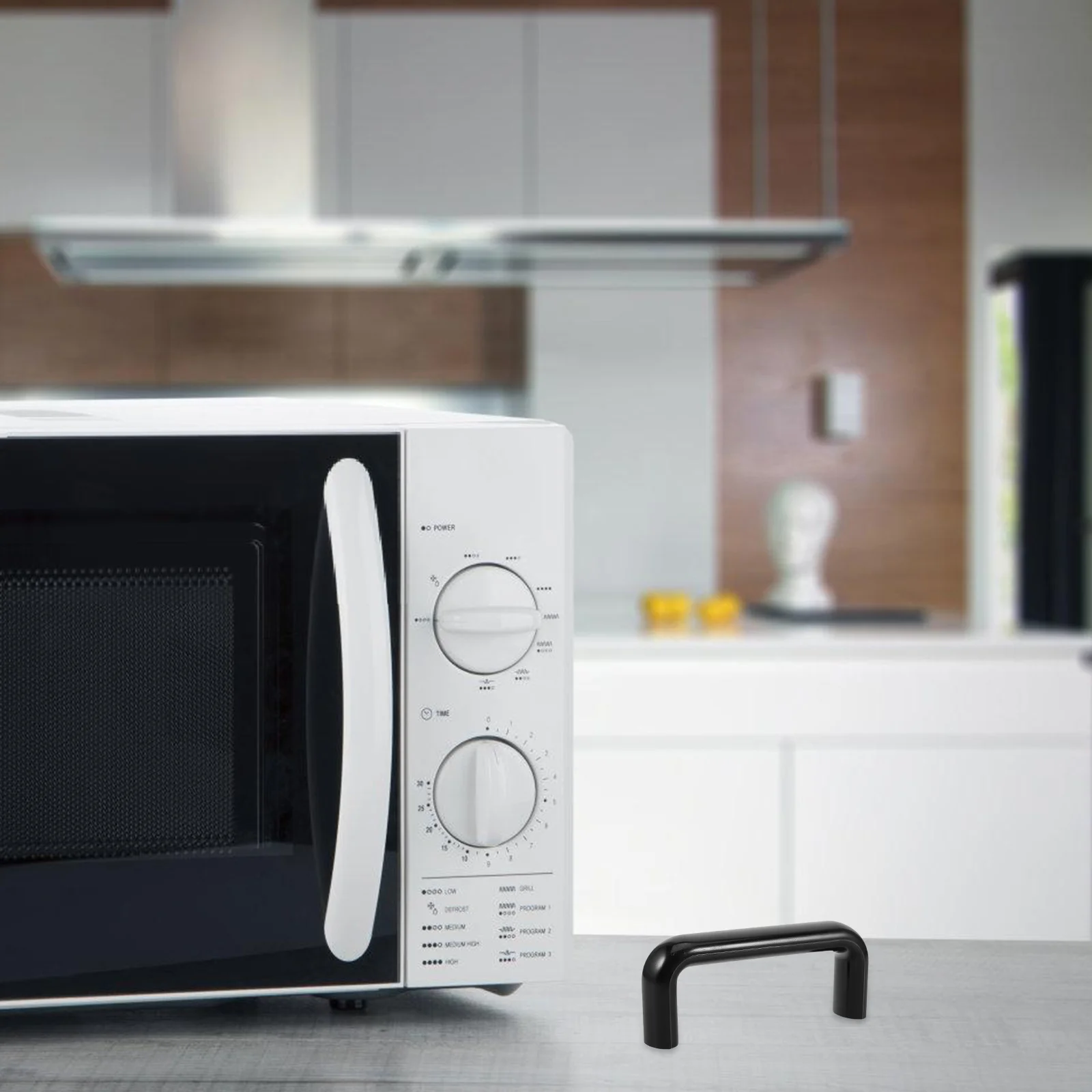 

Plastic Handle 120Mm Hole Centers Black U Shaped Pull For Oven Door Industrial Machine Control Heavy Duty Equipment