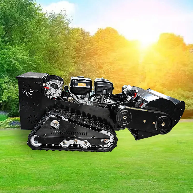 Direct Factory Flail Mower Knife Type Mowers Garden Lawn Farm Fully Automatic Remote Control Crawler Lawn Mower Grass Shredder