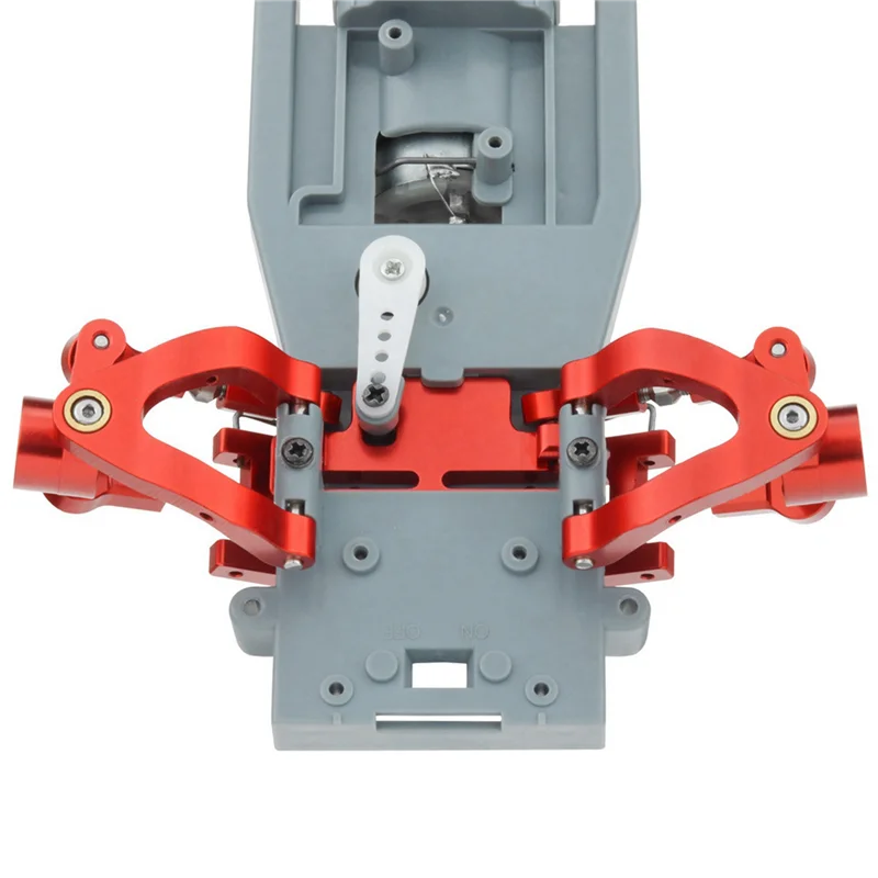 ABXE-6X Copa de dirección de metal Brazo oscilante superior inferior Asiento Bloque de giro deslizante de dirección para piezas de actualización de coche WPL D12 1/10 RC, 1